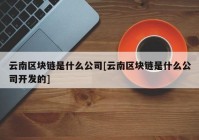 云南区块链是什么公司[云南区块链是什么公司开发的]